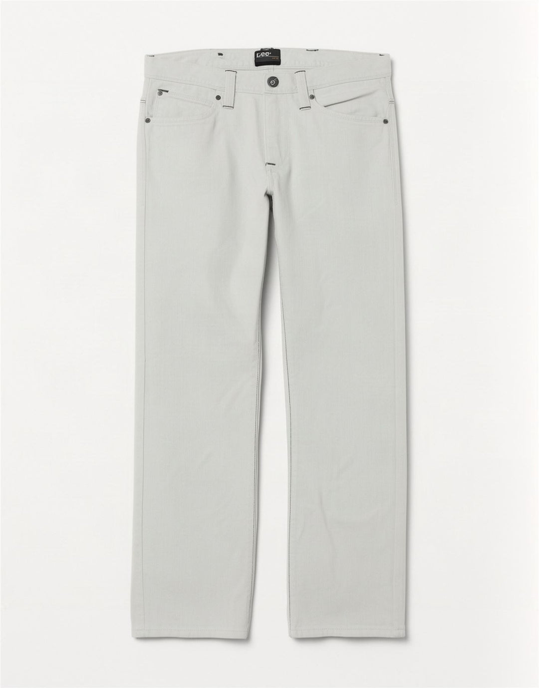 Lee Damen Zed Straight Jeans W31 L30 Weiße Baumwolle