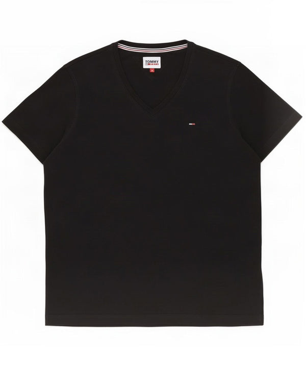 Tommy Hilfiger Herren T-Shirt Top XL Schwarz Baumwolle