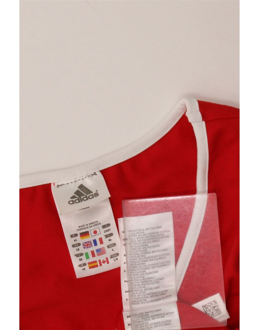 ADIDAS Damen Weste Top UK 18 XL Rotes Nylon