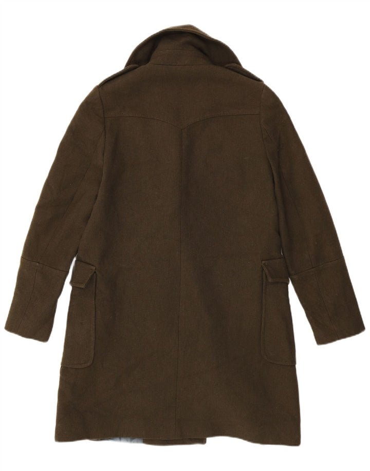 Zara Damen Zweireihiger Mantel UK 10 Small Khaki