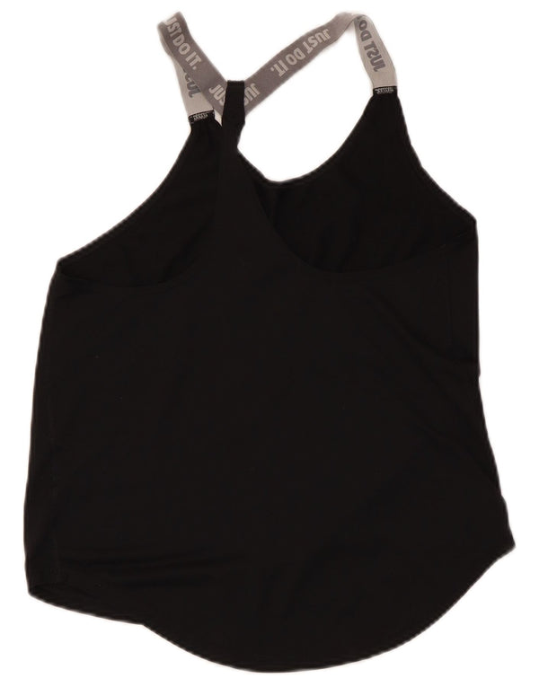 Nike Womens Graphic Vest Top UK 8 Small Schwarzes Colourblock-Polyester