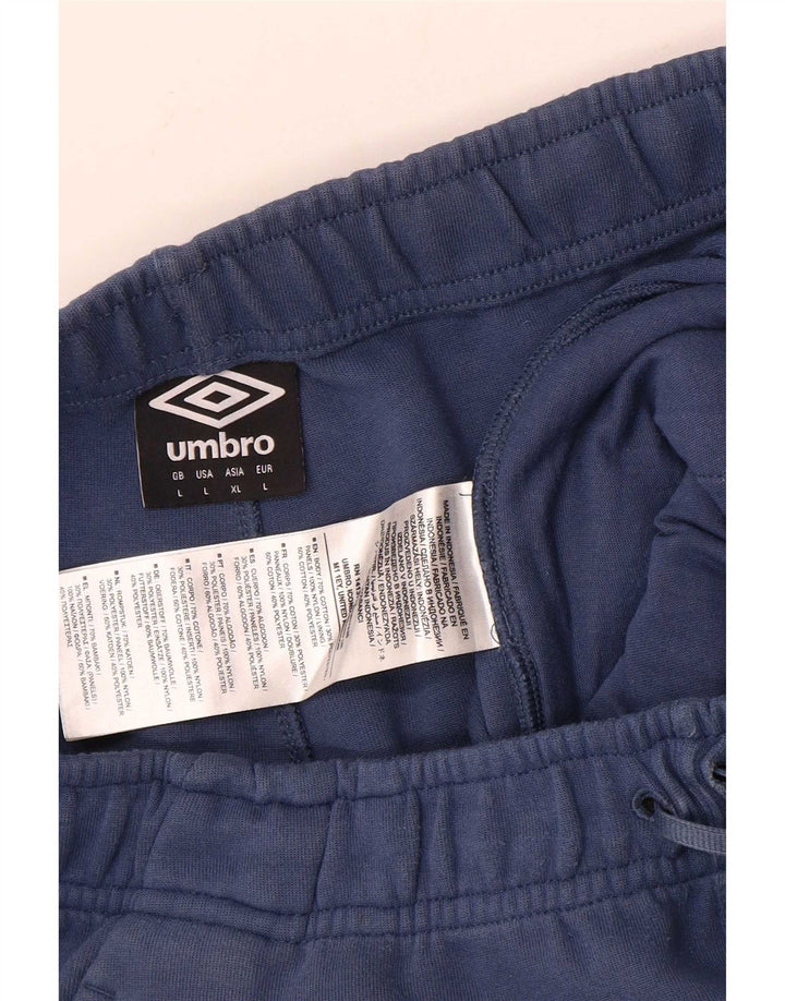 Umbro Herren Cargo-Trainingshose, Jogginghose, Größe L, Blau, Baumwolle