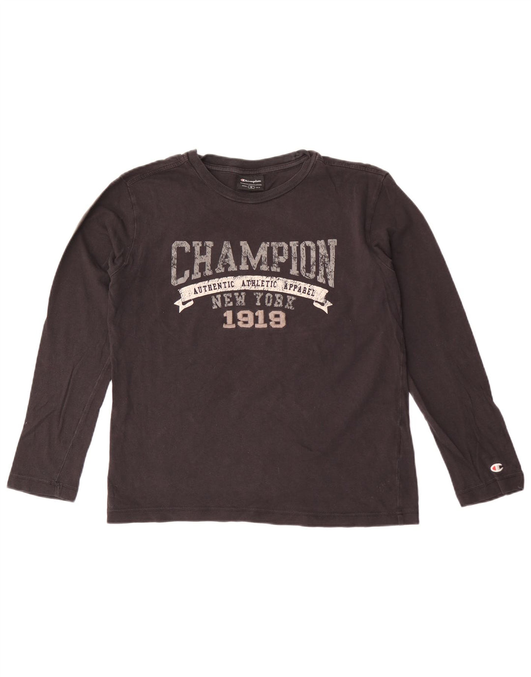 Champion Damen-Oberteil mit Grafik, übergroß, langärmlig, UK 10, Größe S, Schwarz