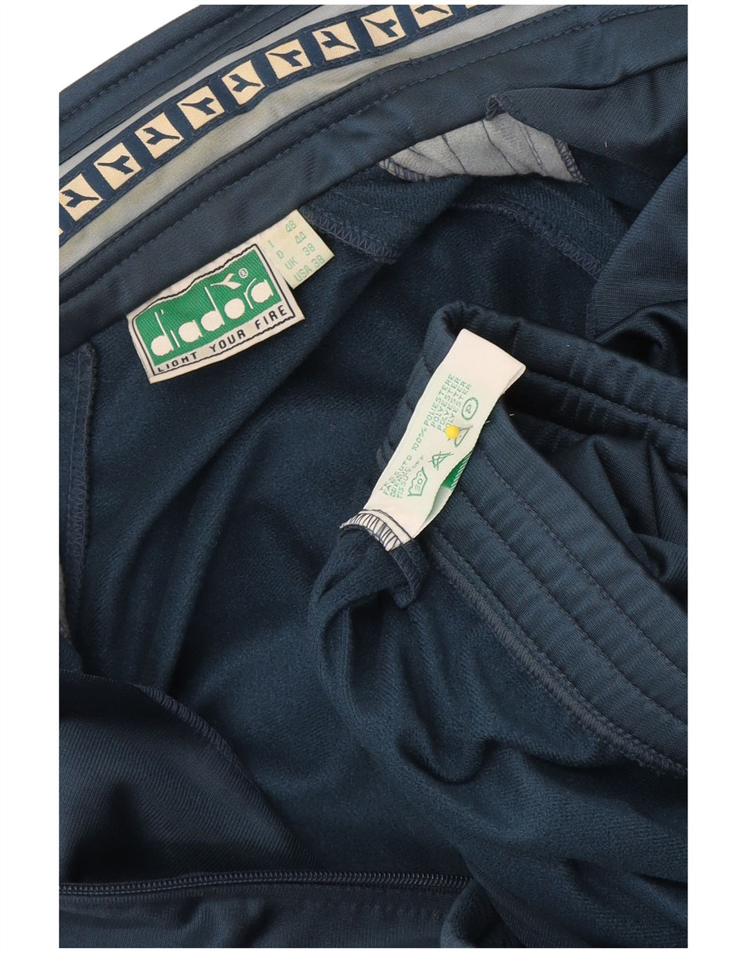 Diadora Herren-Trainingsanzugoberteil mit Grafik, UK 38, Mittelblau, Polyester