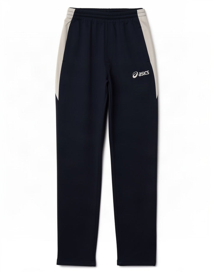Asics Herren-Trainingshose, klein, marineblau, Farbblock-Polyester