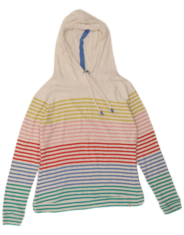Joules Damen Kapuzenpullover UK 14 Medium Mehrfarbig gestreift Baumwolle
