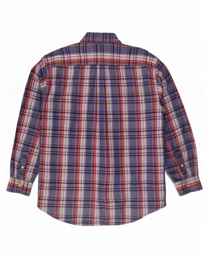 Tommy Hilfiger Herrenhemd, groß, blau kariert, Baumwolle