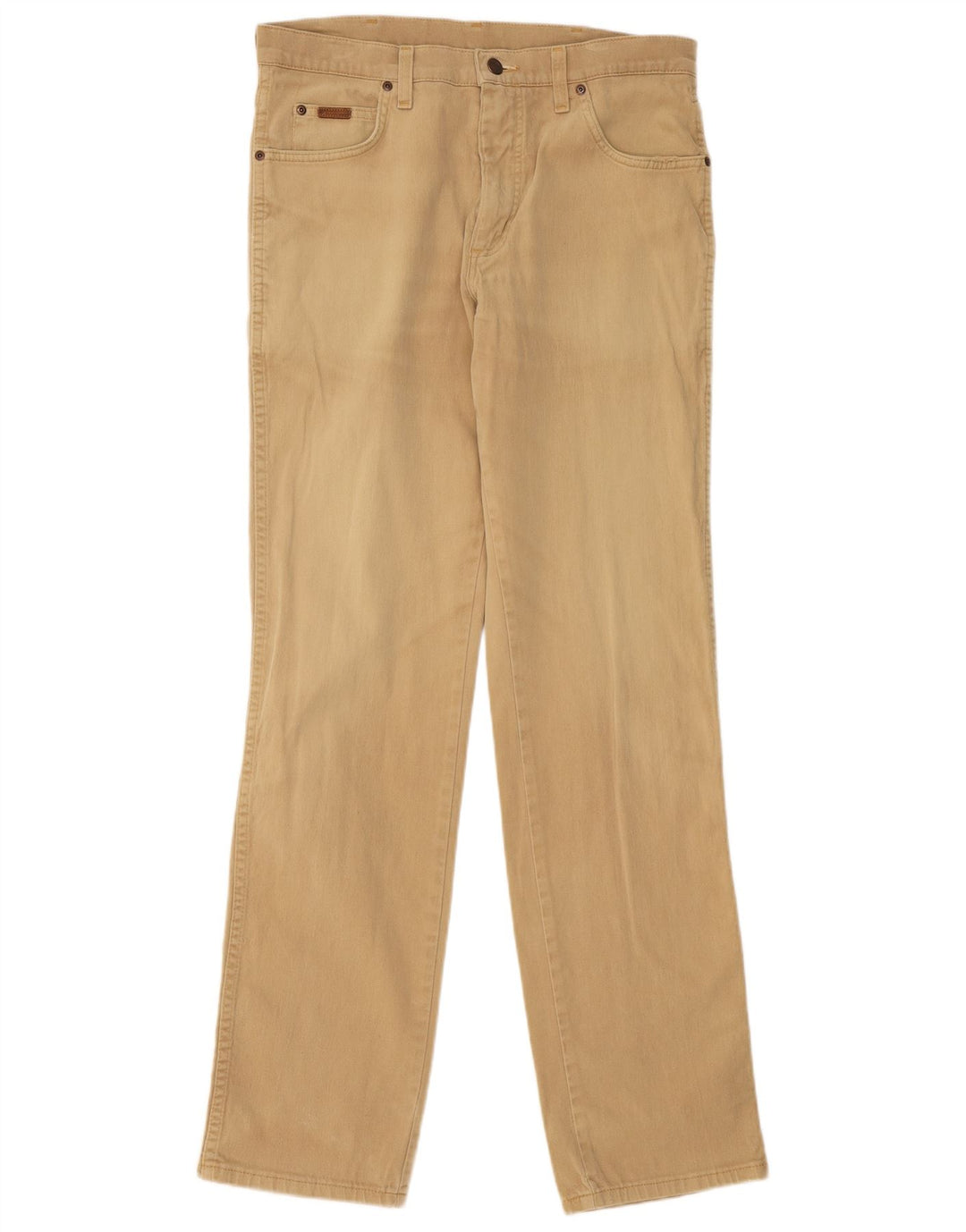 WRANGLER Mens Texas Stretch Straight Casual Trousers W33 L34 Beige Cotton Vintage Wrangler and Second-Hand Wrangler from Messina Hembry 
