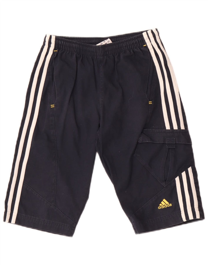 Adidas Jungen Cargo Shorts 9-10 Jahre W24 Marineblaue Baumwolle