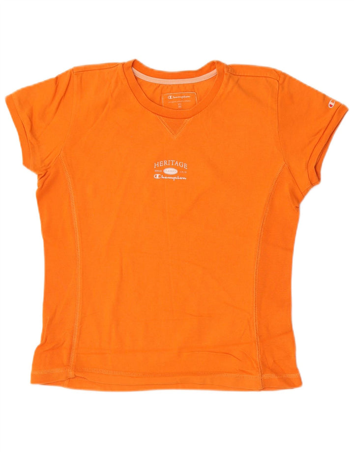 Champion Damen Heritage Classics T-Shirt Top UK 12 Mittelorange Baumwolle
