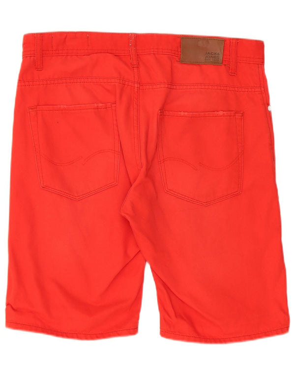 Jack & Jones Mens Denim Shorts Large W34 Red Cotton