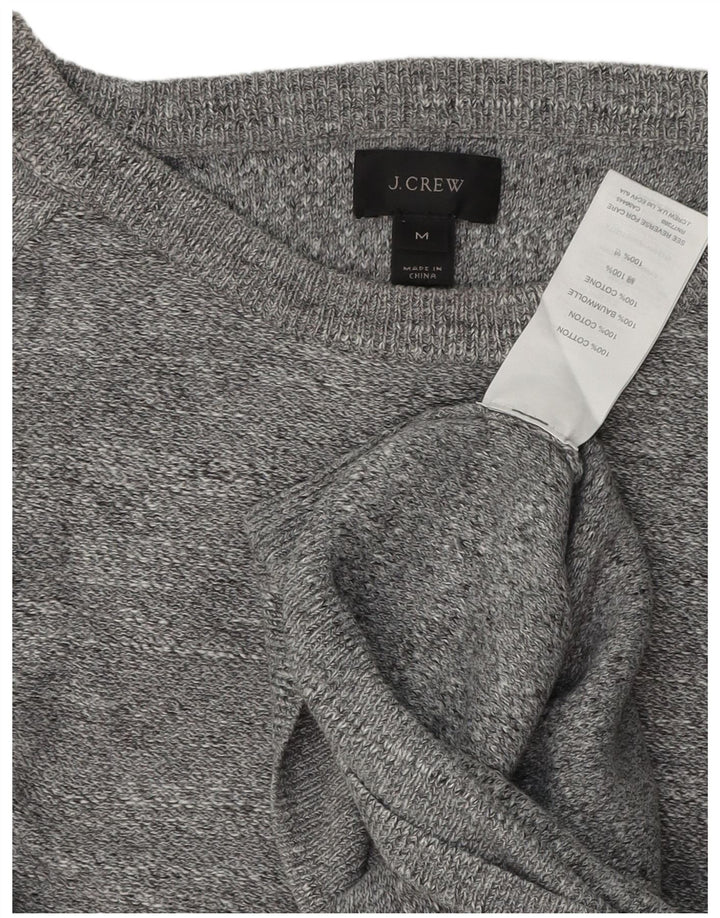 J. Crew Herren-Pullover mit Rundhalsausschnitt, mittelgrau gesprenkelte Baumwolle