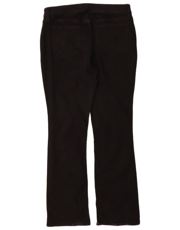 Lee Damen Mid Rise Bootcut Jeans US 16 2XL W36 L32 Schwarze Baumwolle