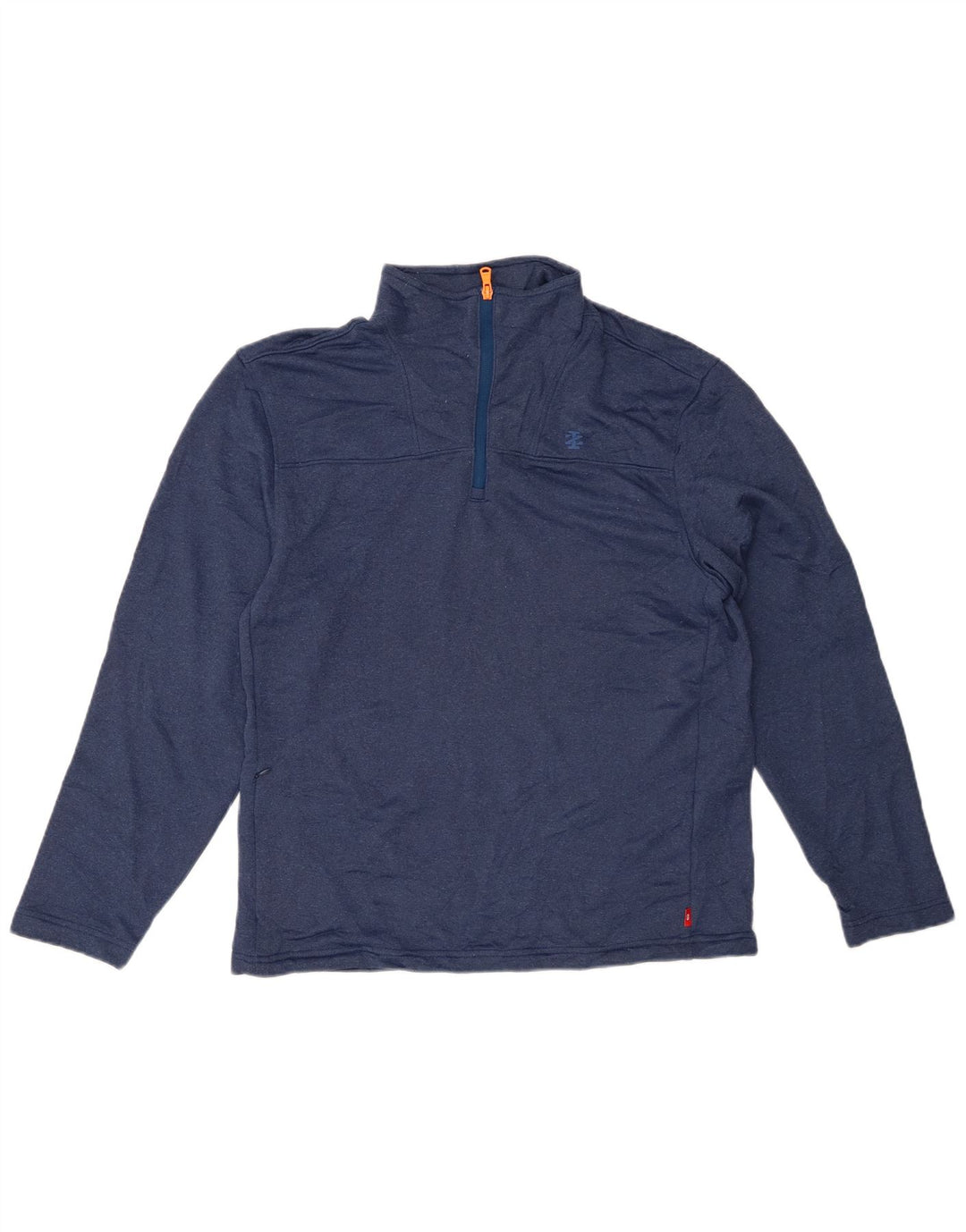 Izod Herren-Oberteil mit Reißverschluss, langärmlig, klein, Marineblau, Polyester
