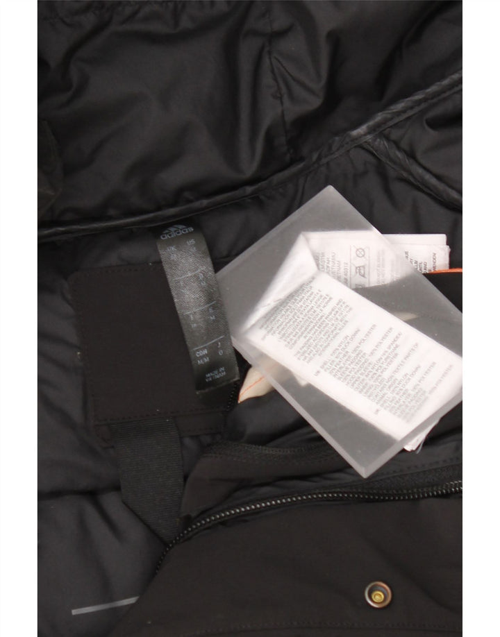 Adidas Herren Kapuzenmantel, gepolstert, UK 38, mittelschwarzes Nylon