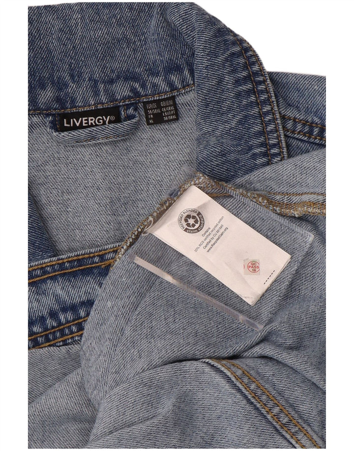 LIVERGY Herren Jeansjacke UK 46 3XL Blaue Baumwolle