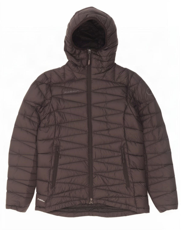 Mammut Womens Hooded Wattierte Jacke UK 16 Large Schwarz