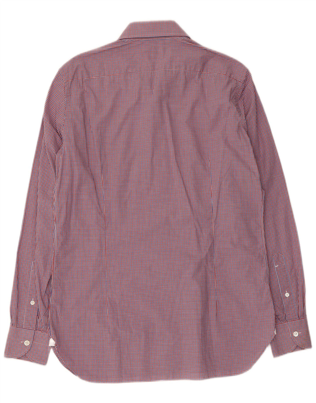 BORRELLI Herrenhemd Größe 39 15 1/2 Medium Mehrfarbig karierte Baumwolle