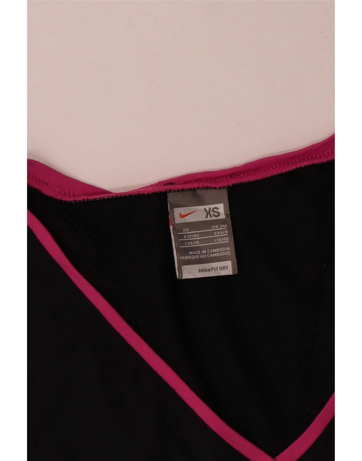 Nike Damen Graphic Vest Top UK 6/8 XS Schwarz