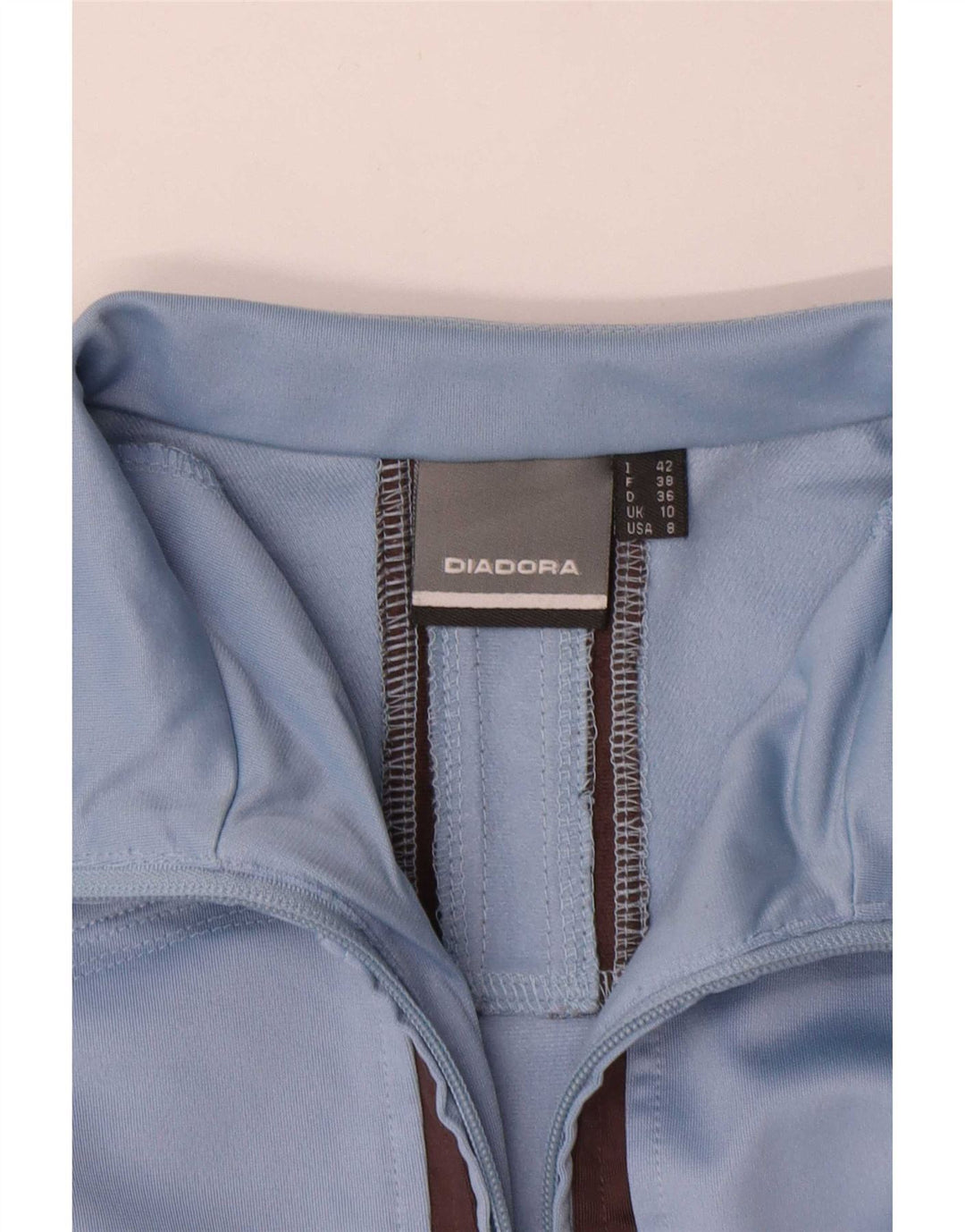 Diadora Damen-Trainingsanzug-Oberteil, übergroß, Jacke, Gr. 10, Größe S, Blau, Polyester