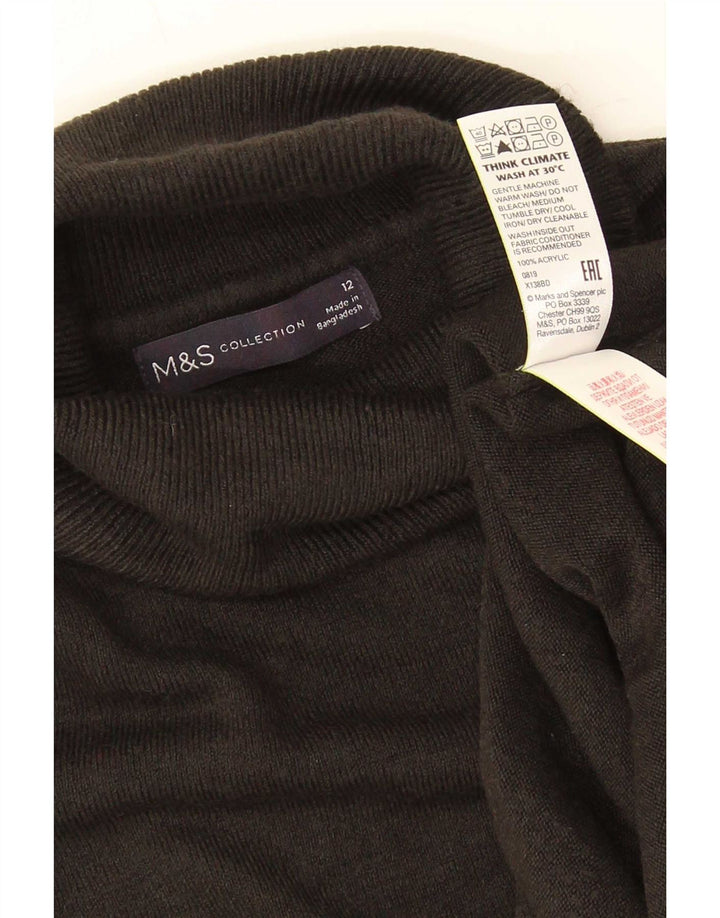 Marks & Spencer Rollkragenpullover für Damen, Gr. 12, Mittelschwarz, Acryl
