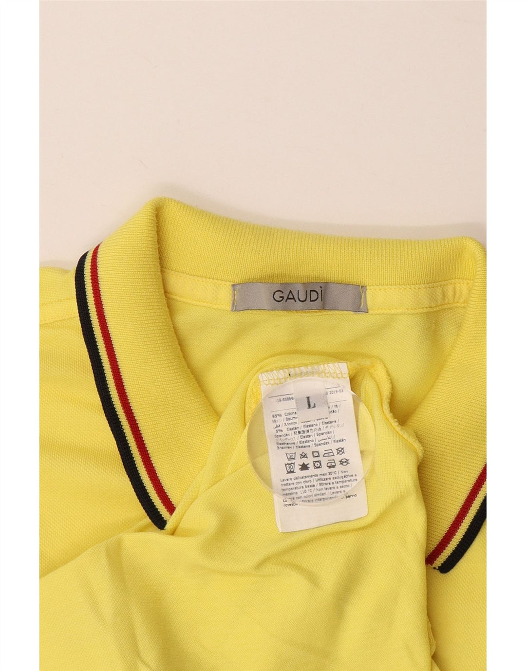 GAUDI Herren Poloshirt Große gelbe Baumwolle