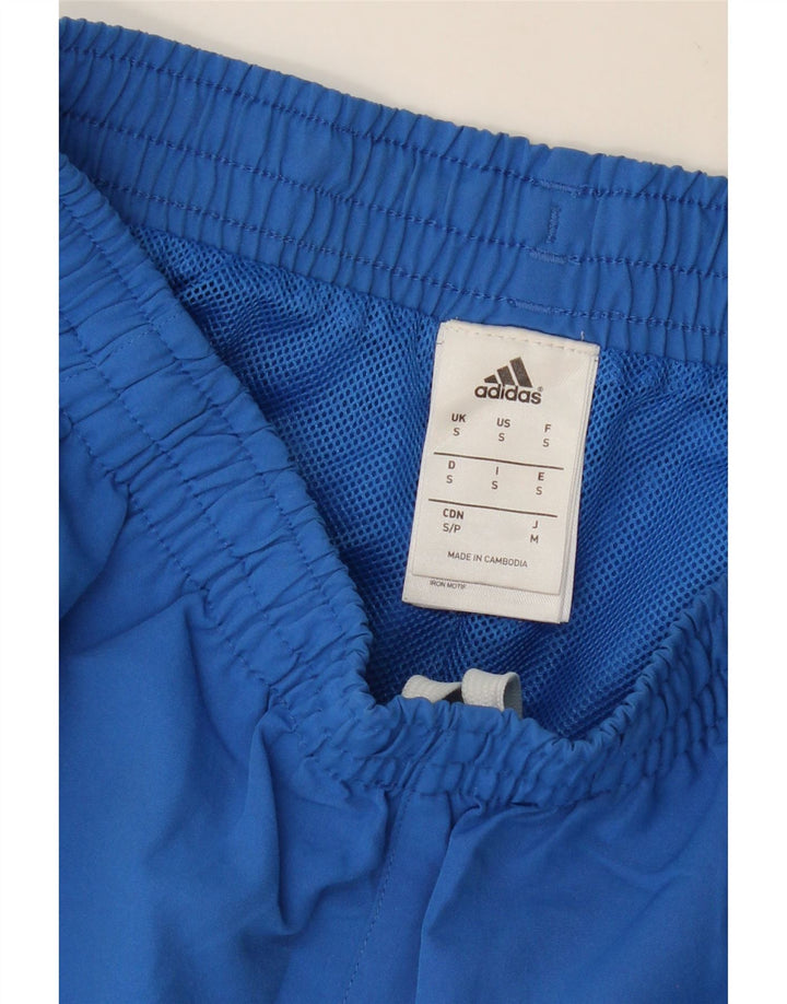 ADIDAS Mens Graphic Sport Shorts Small Blue Polyester Vintage Adidas and Second-Hand Adidas from Messina Hembry 