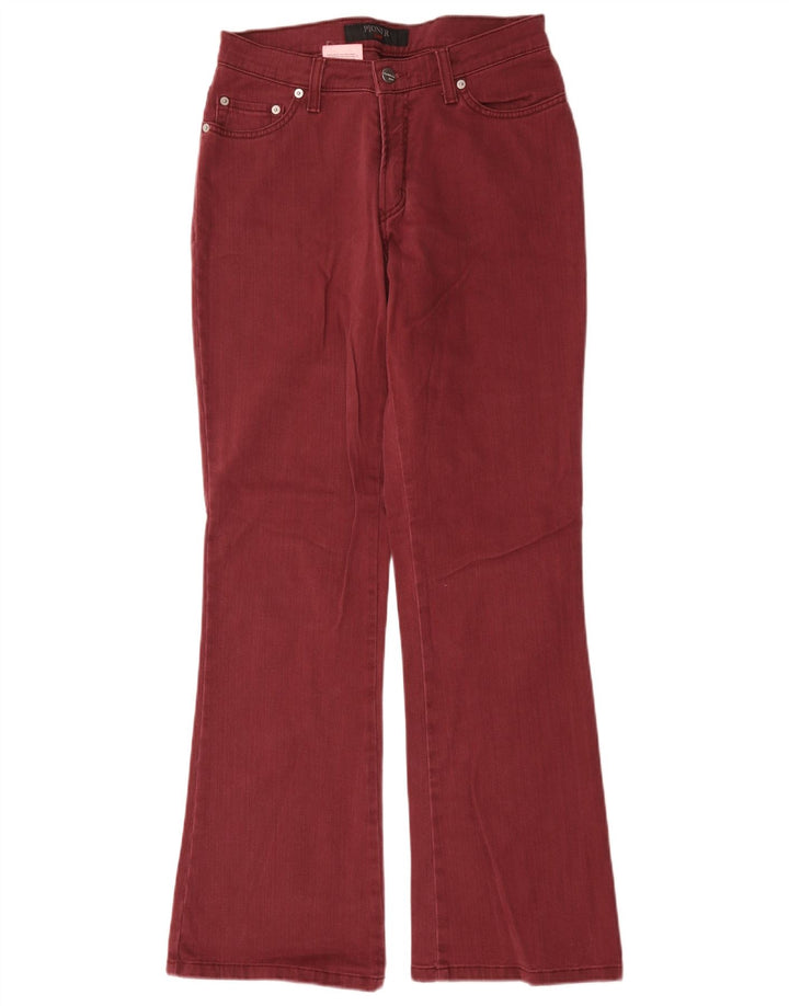 Pioneer Damen Bootcut Jeans IT 42 Medium W30 L31 Burgund Baumwolle