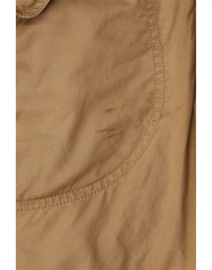 Woolrich Damen-Parka mit Kapuze, UK 10, Größe S, braune Baumwolle