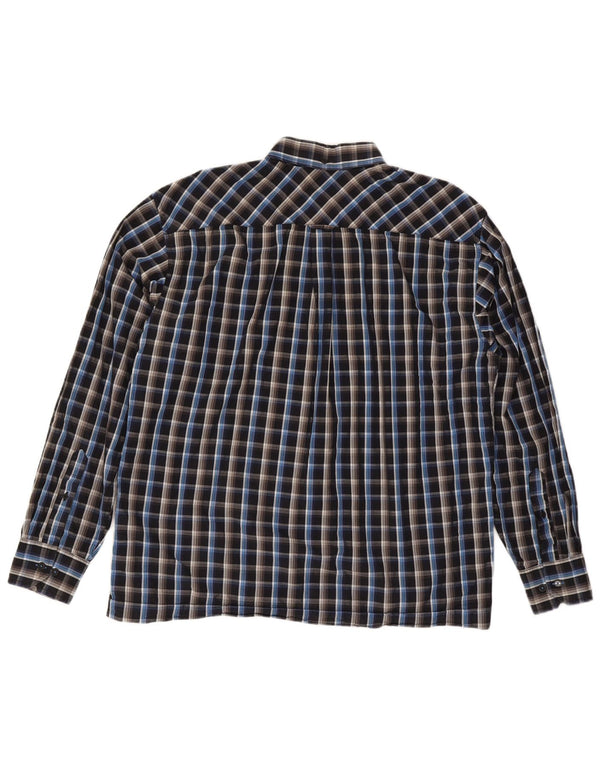 Ben Sherman Herrenhemd 2XL schwarz kariert Baumwolle