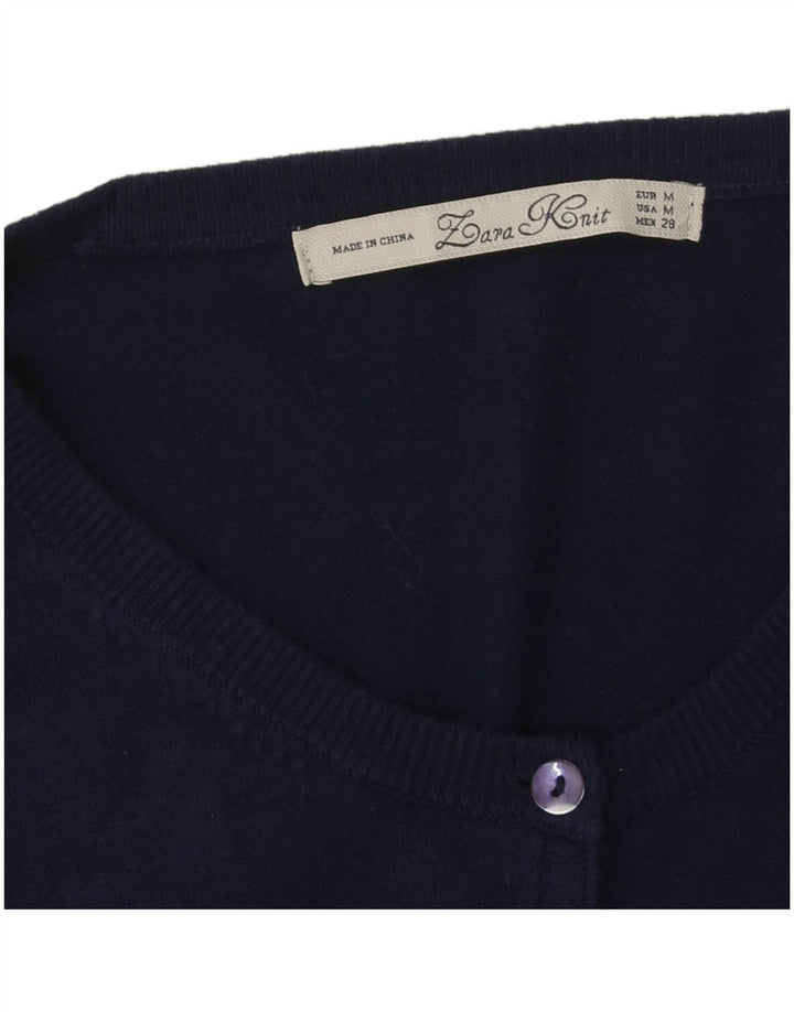 Zara Damen-Cardigan-Pullover UK 14 Medium Marineblau
