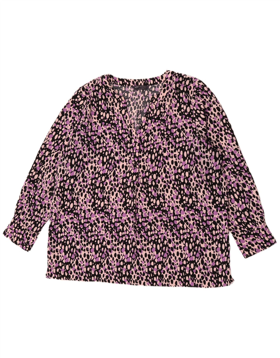 MARKS & SPENCER Damen Bluse Top UK 18 XL Mehrfarbiger Tierdruck