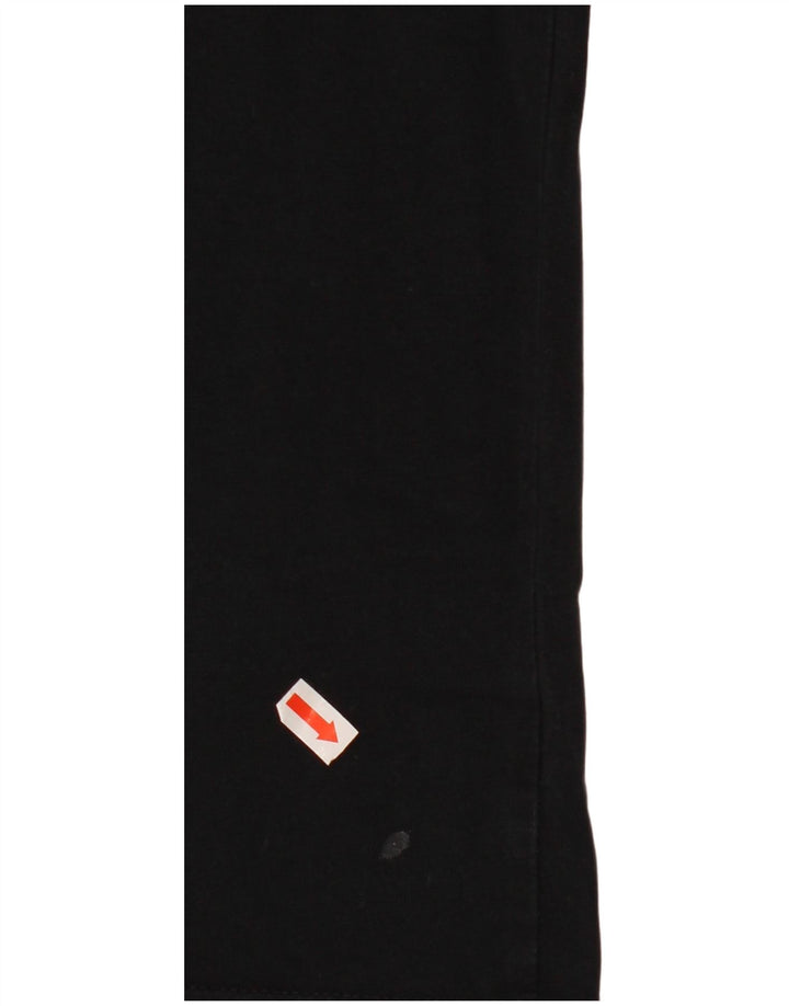 DIESEL Womens Graphic T-Shirt Top UK 14 Mittelschwarze Baumwolle