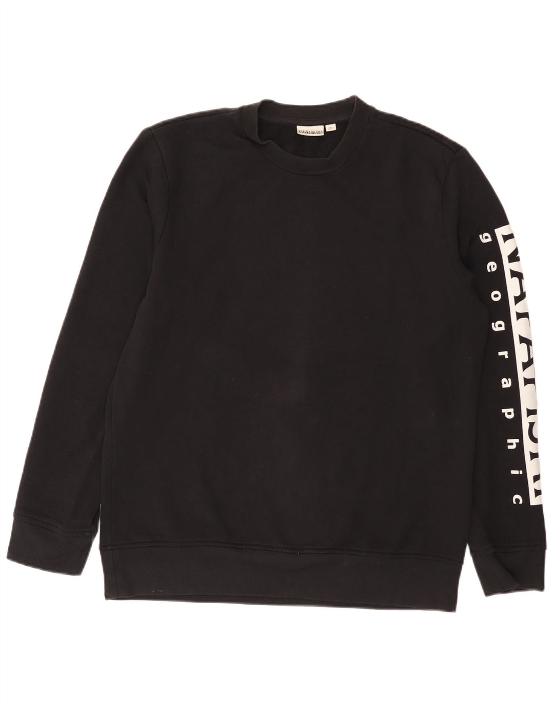 Napapijri Herren-Sweatshirt mit Grafik, mittelschwarz, Baumwolle
