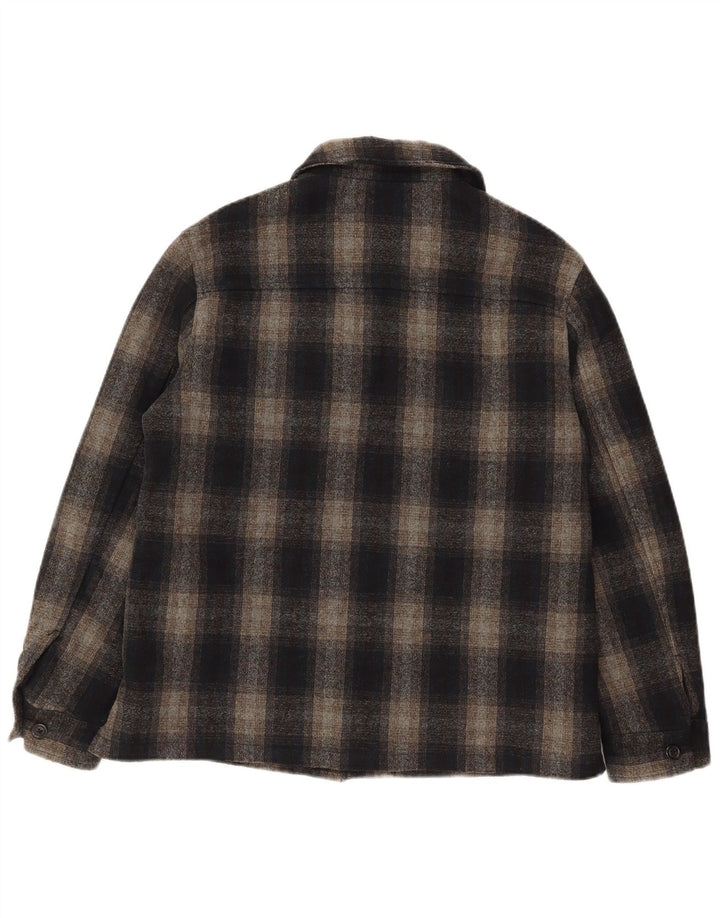 Zara Lumberjack-Flanellhemd für Herren, Mittelschwarz, kariert, Polyester