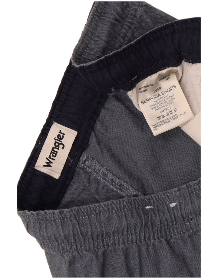 Wrangler Herren Bermudashorts W38 XL Graue Baumwolle