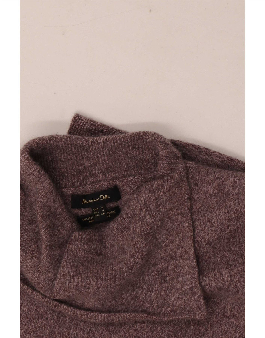 Massimo Dutti Damen-Rollkragenpullover, Gr. 10, klein, braun gefleckt
