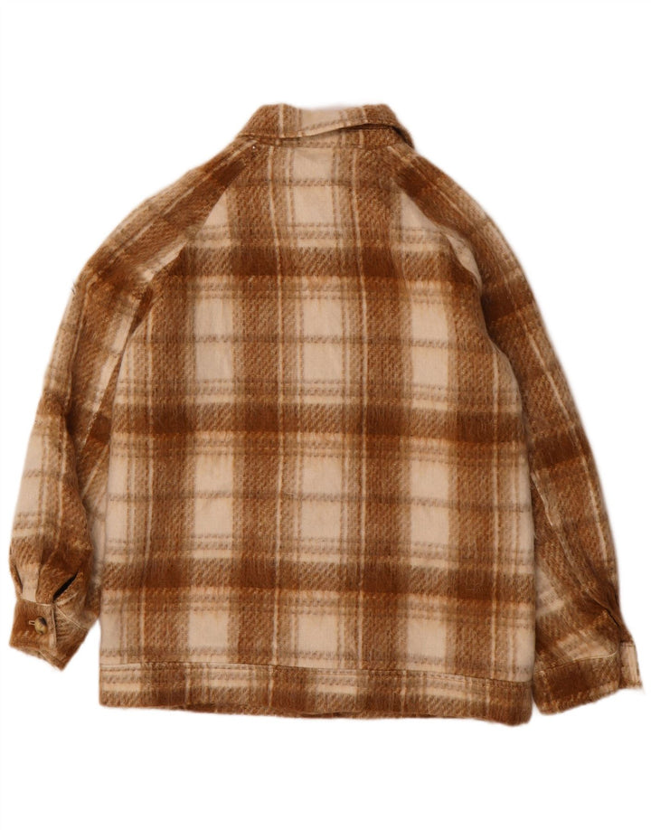 Marks & Spencer Damen-Utility-Jacke, Größe S, braun, kariert, Polyester