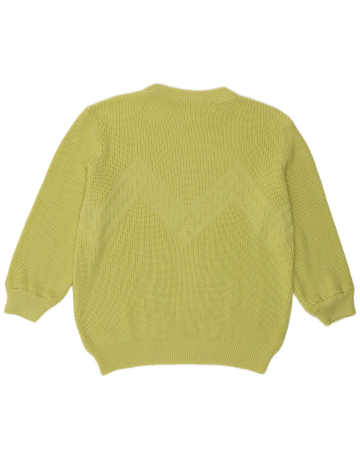 Vintage Damen Übergroßer Rundhalspullover Pullover UK 16 Groß Grün