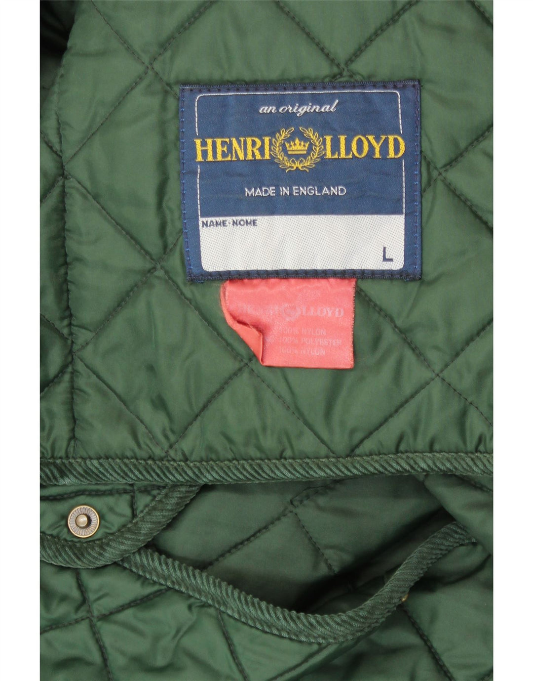Henri Lloyd Herren Steppjacke UK 40 Großes grünes Nylon