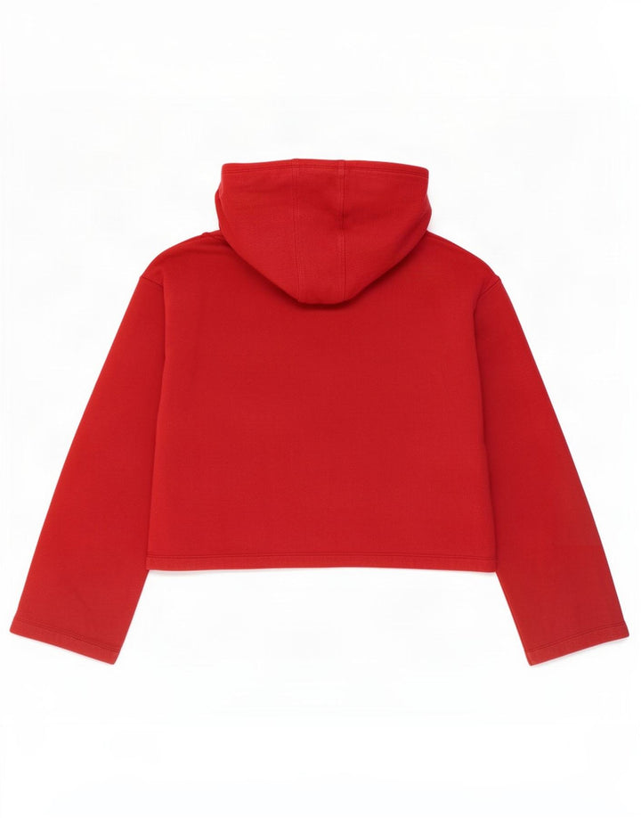Champion Damen Crop Graphic Sweatshirt Pullover UK 14 Mittelrot