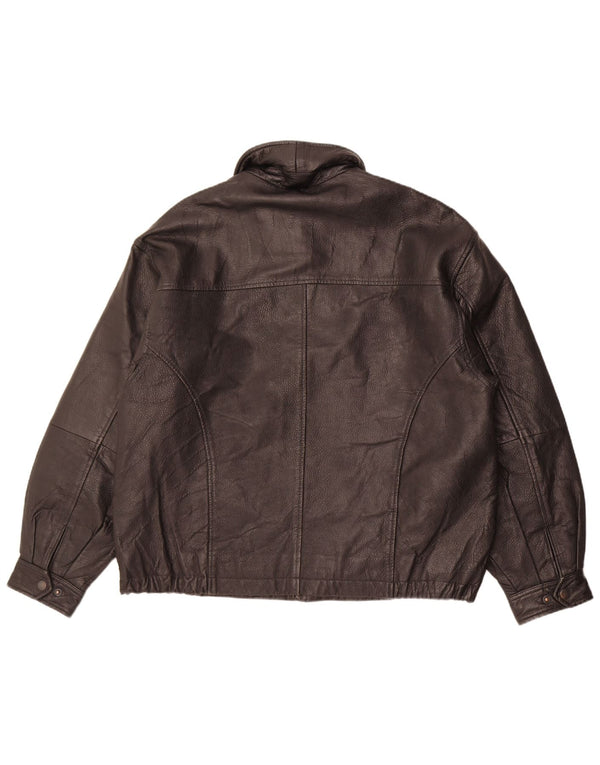 Vintage Herren Lederjacke UK 40 Großes schwarzes Leder