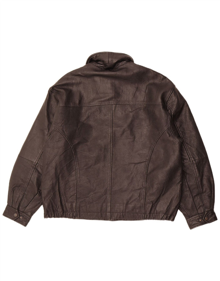 Vintage Herren Lederjacke UK 40 Großes schwarzes Leder