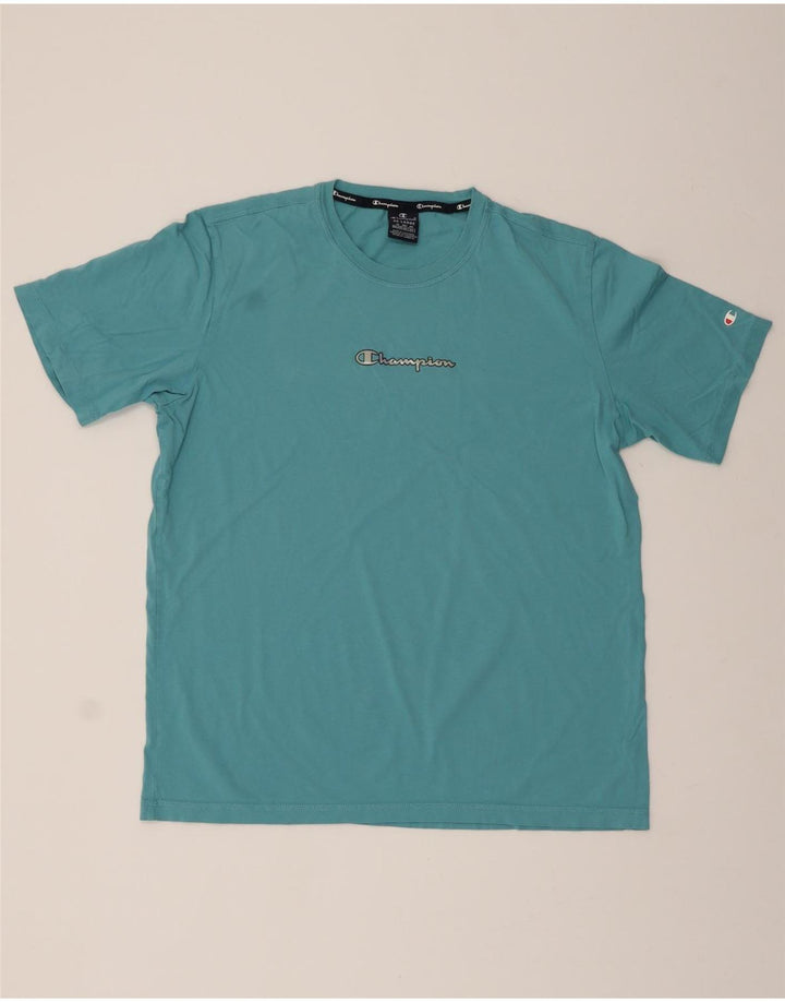 CHAMPION Mens Graphic T-Shirt Top 2XL Blue Vintage Champion and Second-Hand Champion from Messina Hembry 