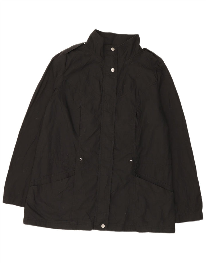 Zara Damen Militärjacke UK 16 Large Schwarz