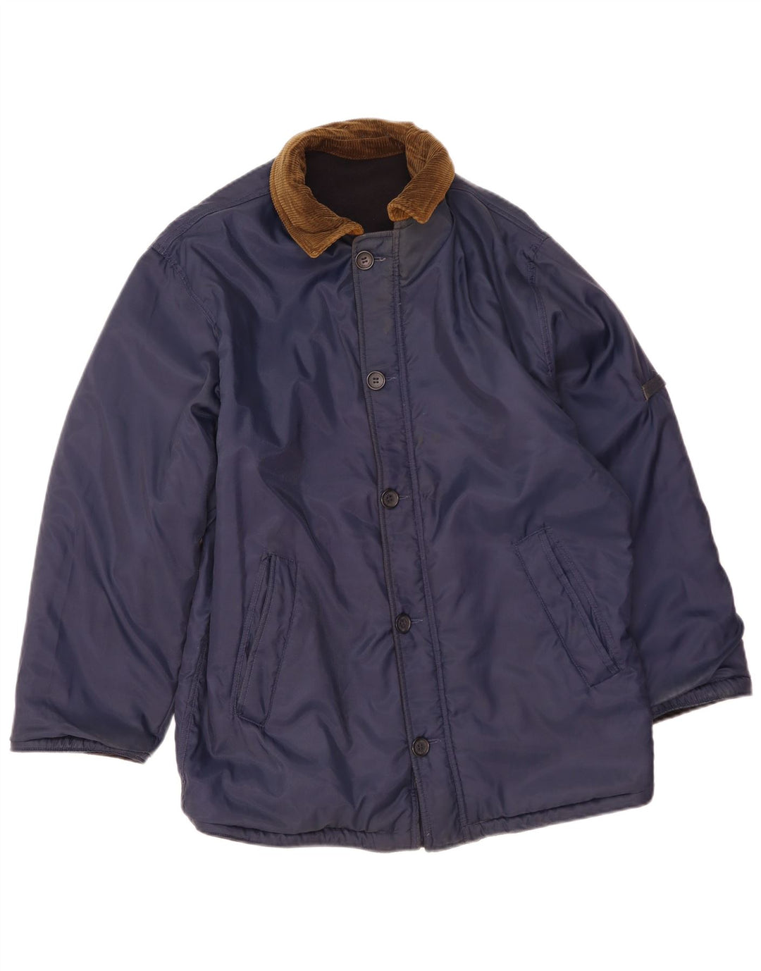 Ivy Oxford Herren Wendejacke UK 36 Small Marineblaue Wolle