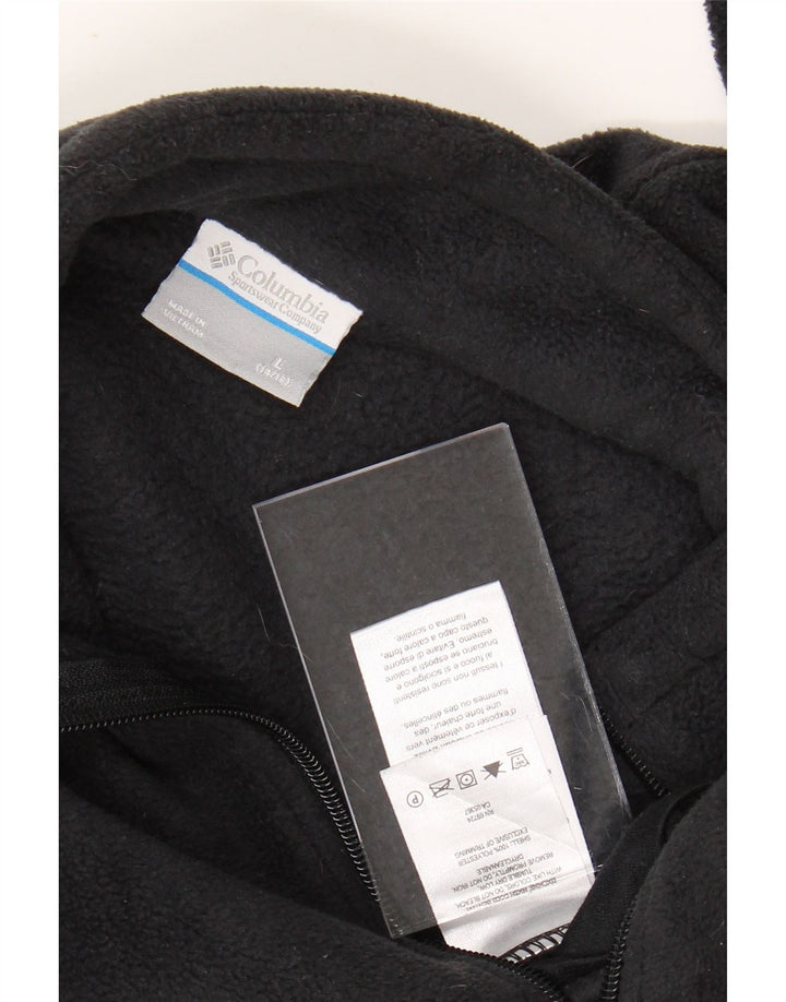 COLUMBIA Fleecejacke für Jungen, 14–15 Jahre, groß, schwarzes Polyester