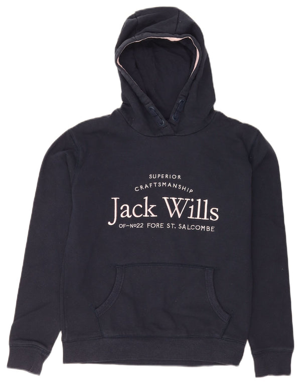Jack Wills Kapuzenpullover mit Grafik für Jungen, 12–13 Jahre, marineblaue Baumwolle
