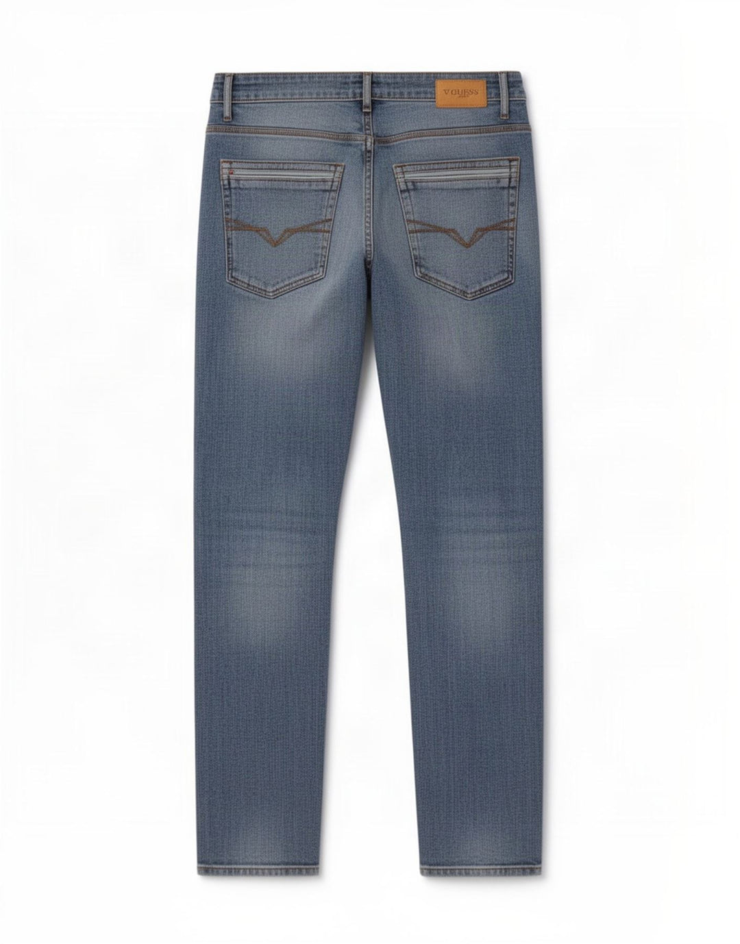 Guess Herren Distressed Slim Jeans W32 L30 Blaue Baumwolle