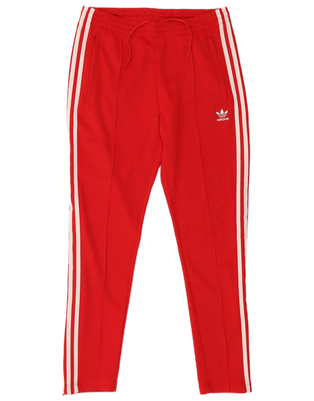 ADIDAS Damen Trainingshose UK 12/14 Mittelrotes Polyester